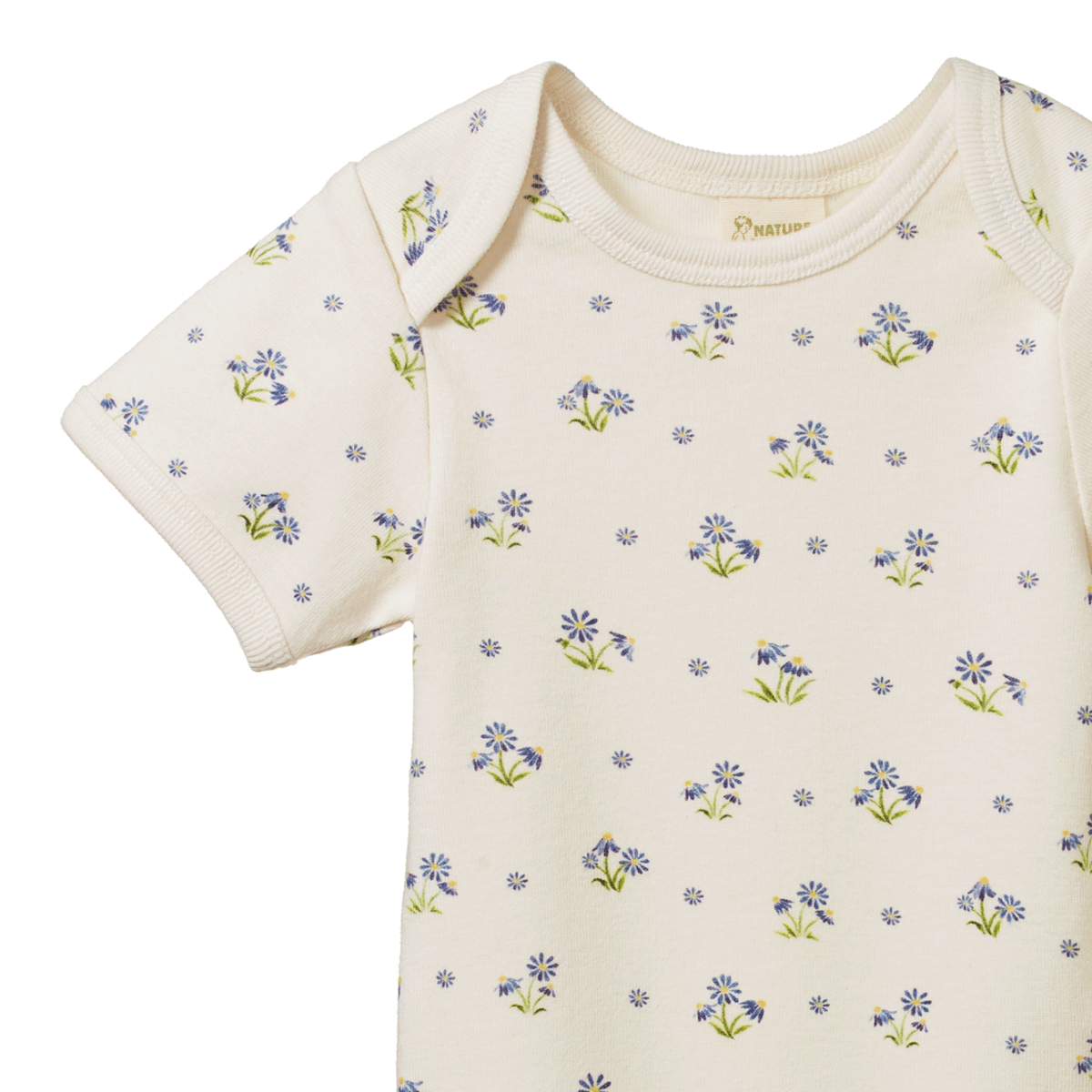 Nature Baby Short Sleeve Bodysuit Daisy Daze Print in Multi