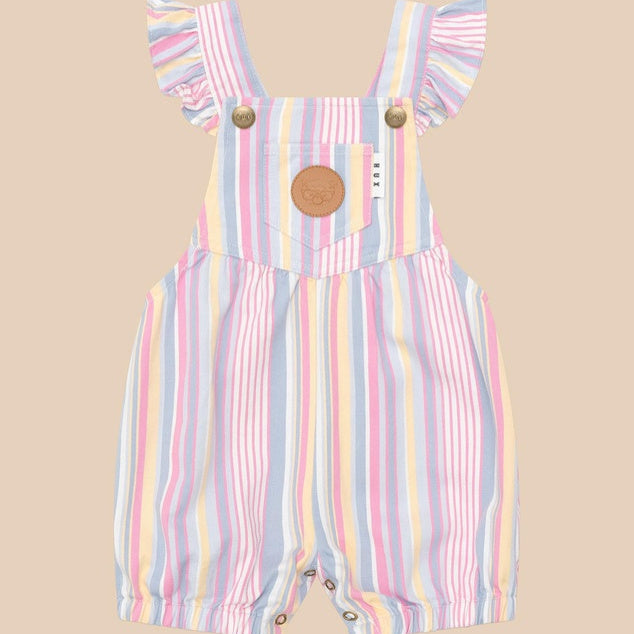 Huxbaby Rainbow Stripe Bubble Onesie Rainbow Stripe in Multi