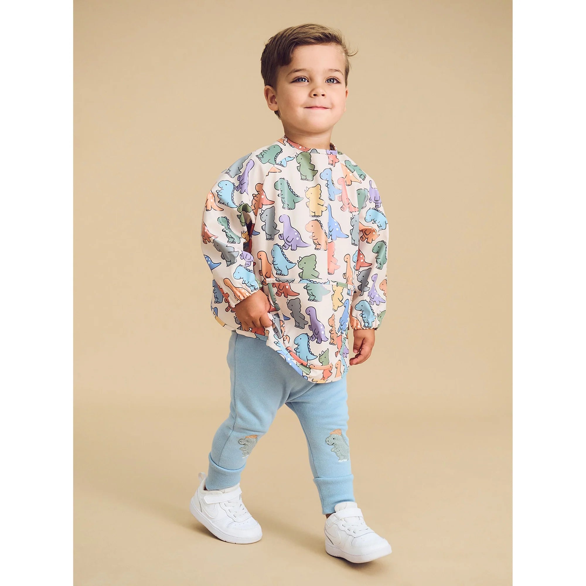 Huxbaby Dino Play Smock Multi in Multi
