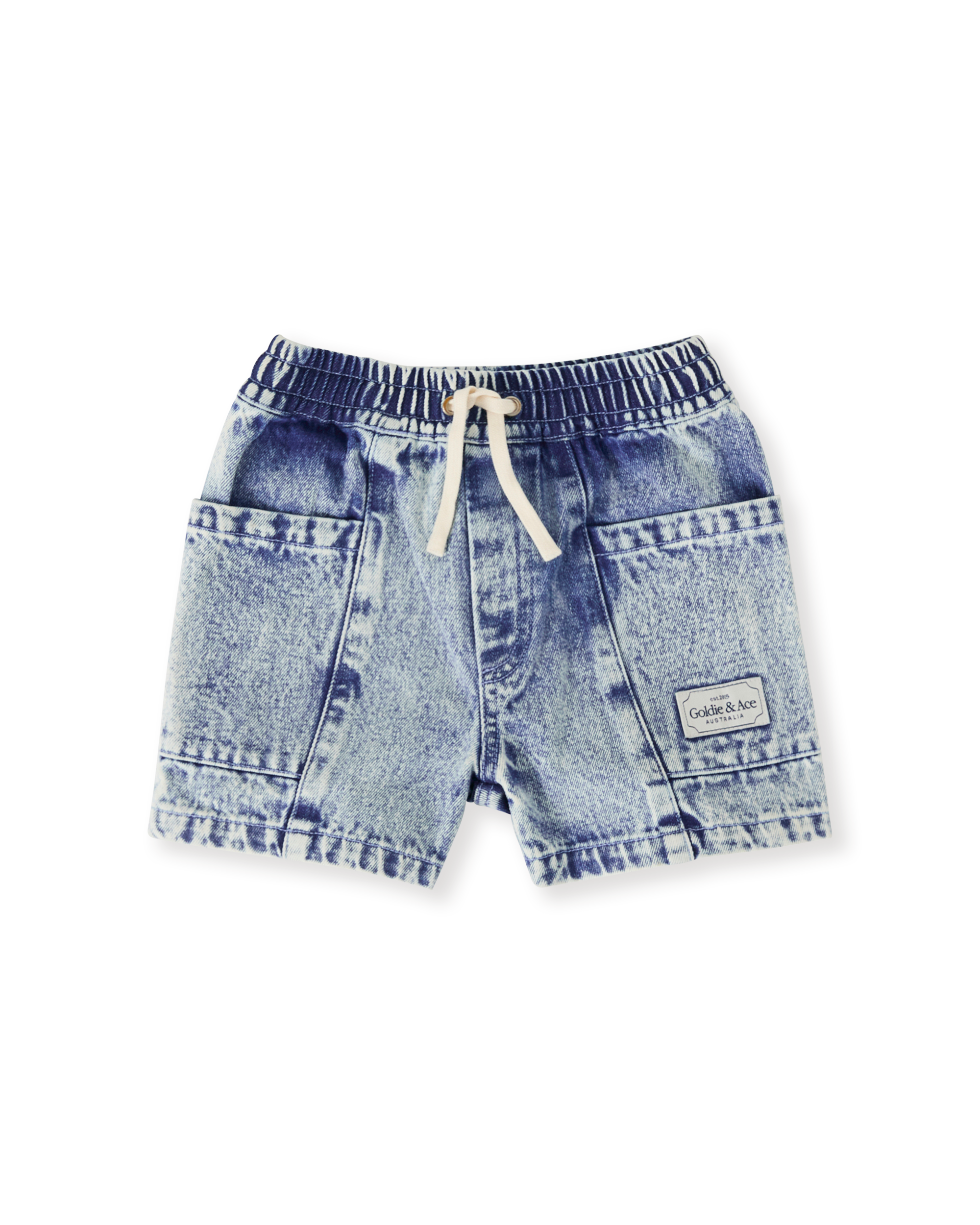 Goldie & Ace Noah denim pocket shorts light denim