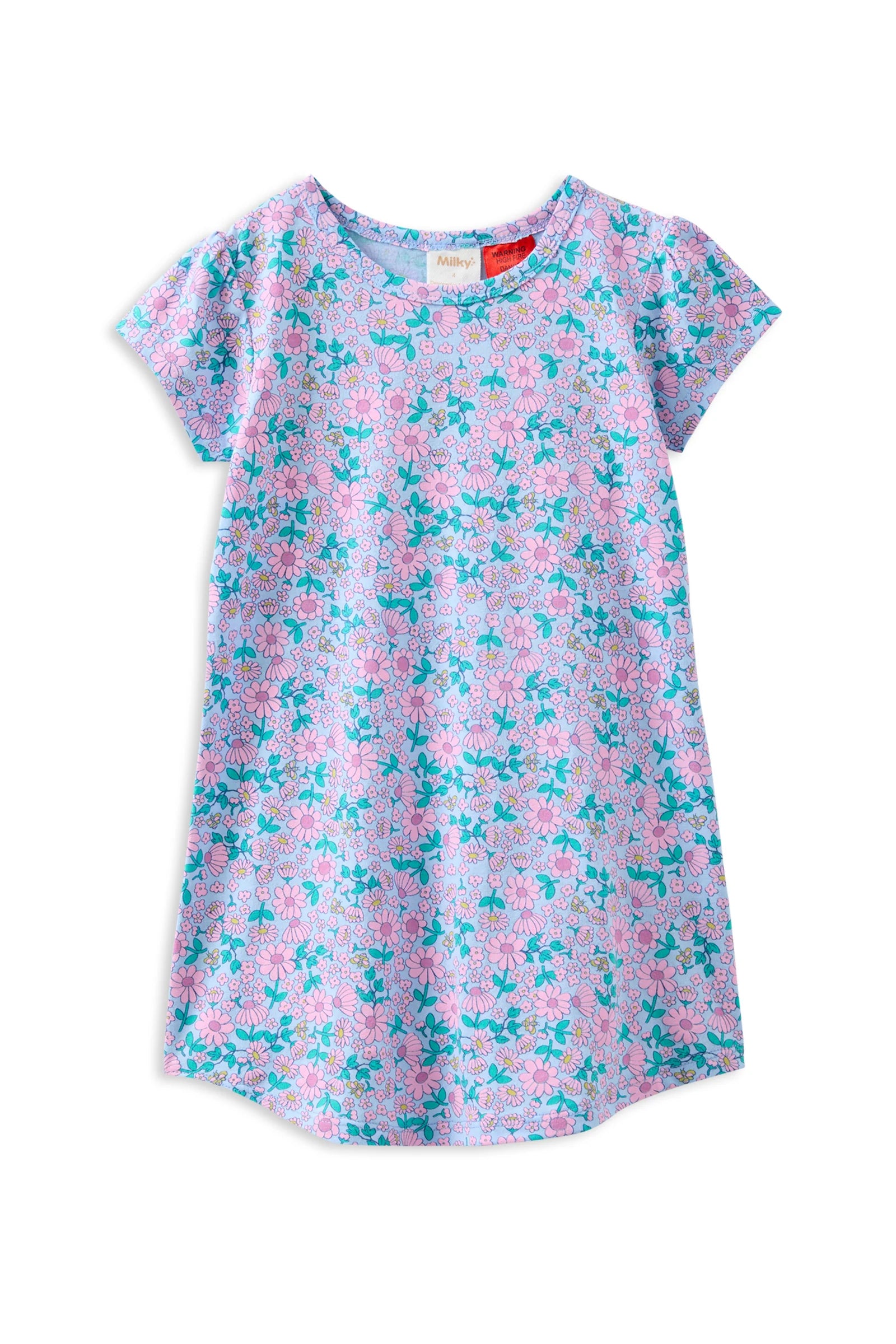 Milky Daisy Fields Nightie in floral