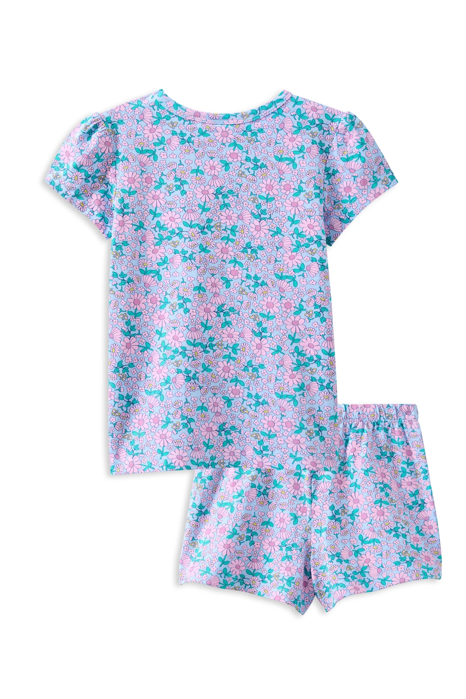 Milky Daisy Fields Pyjamas in Style Bluebell