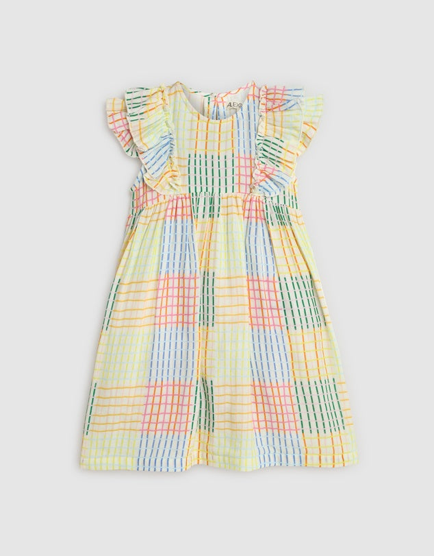 Alex & Ant Louisa Dress Crazy Gingham in Multicolour