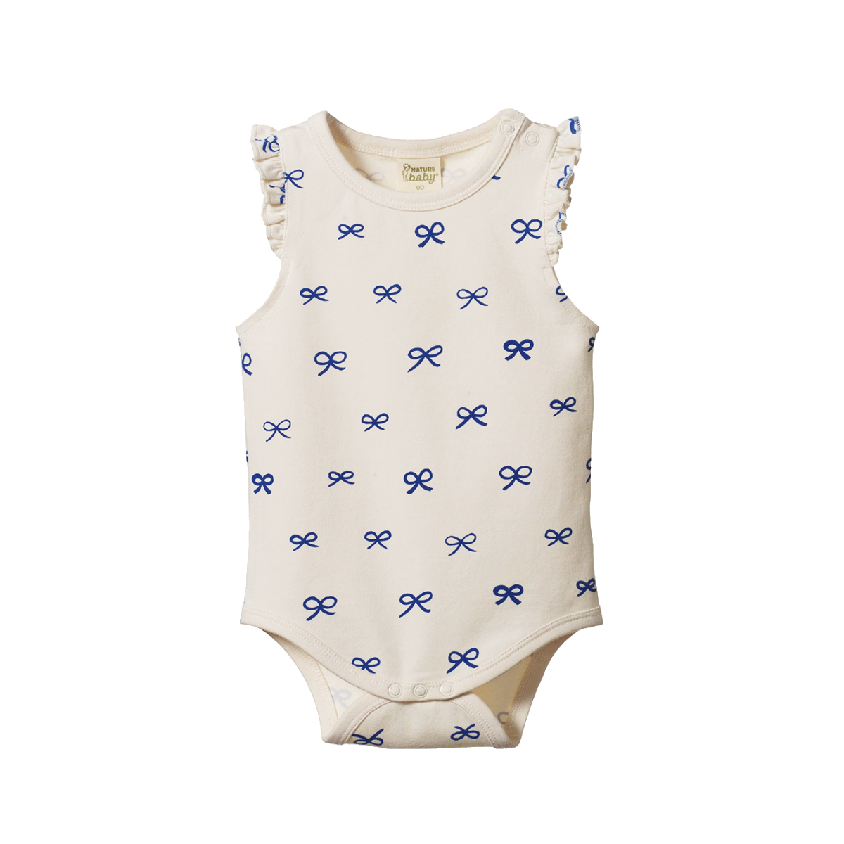 Nature Baby Short Sleeve Fleur Bodysuit in Ribbons print