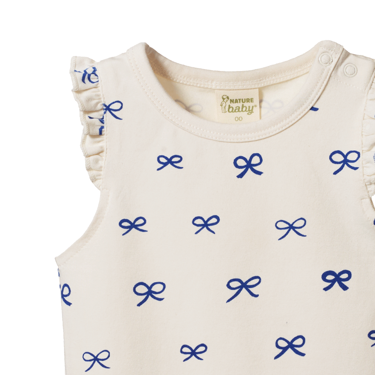 Nature Baby Short Sleeve Fleur Bodysuit in Ribbons print