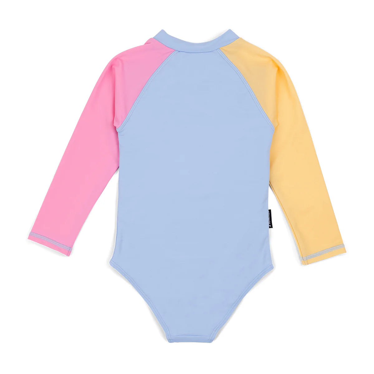Crywolf long sleeve swimsuit in pop colourblock