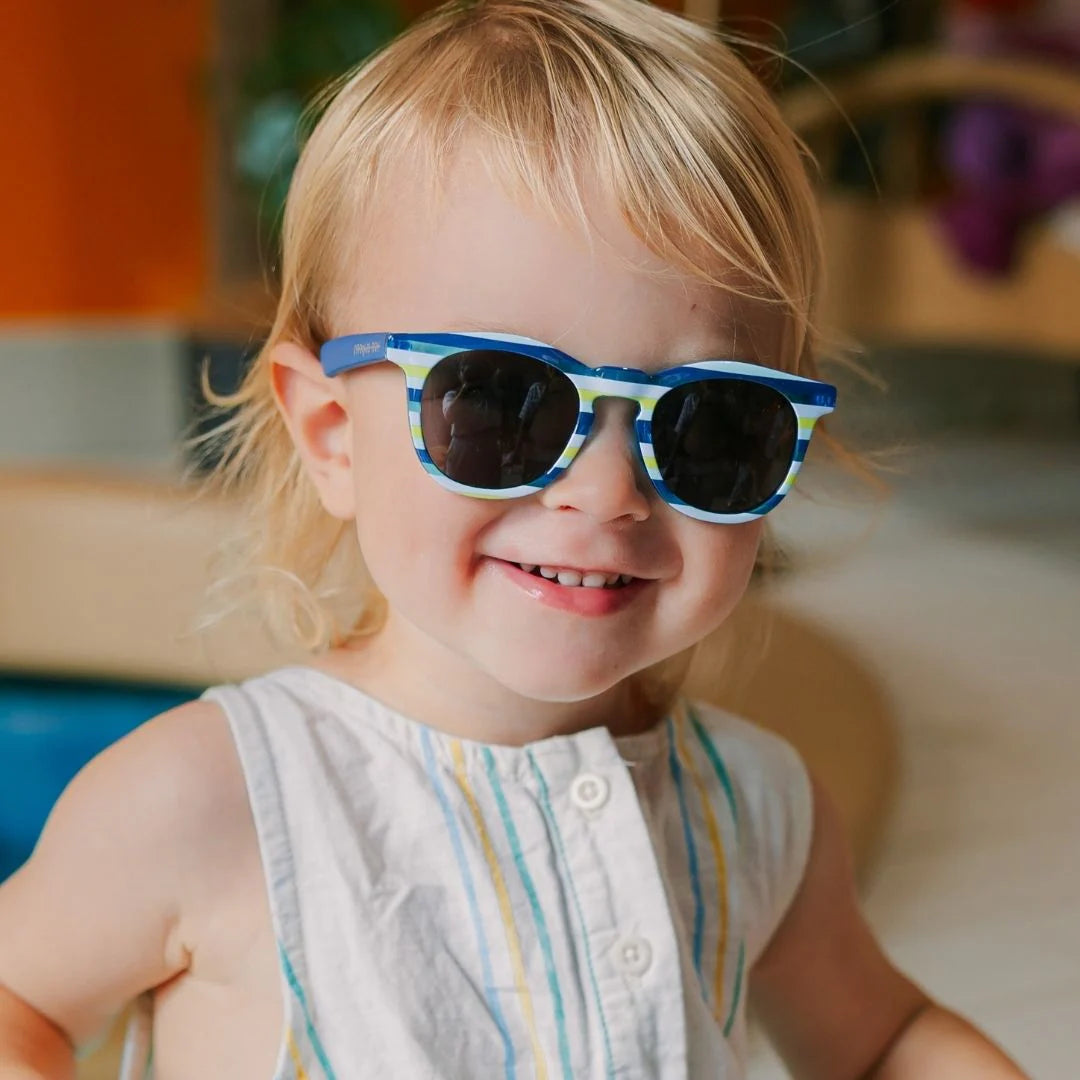 Frankie Ray Sunglasses - Tyler blue stripe 2-5 years