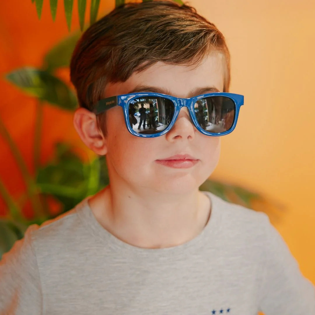 Frankie Ray Sunglasses - Gadget Blue with white star 3+ years