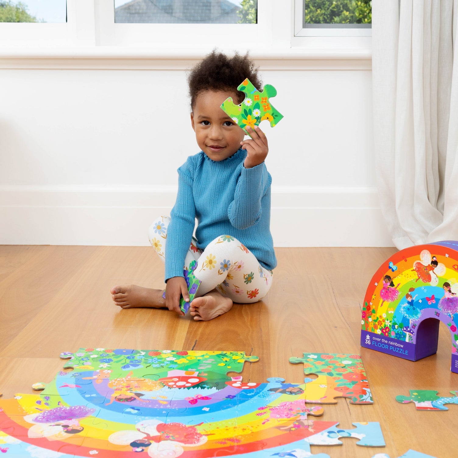 Crocodile Creek classic floor puzzle over the rainbow