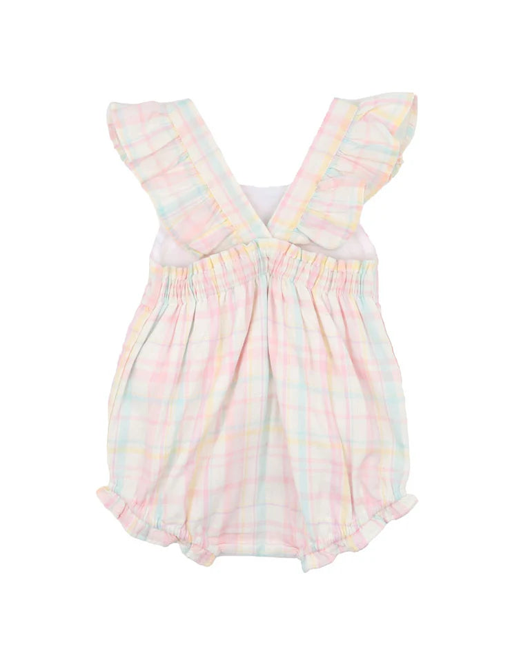 Bebe Madelyn Check Bodysuit romper