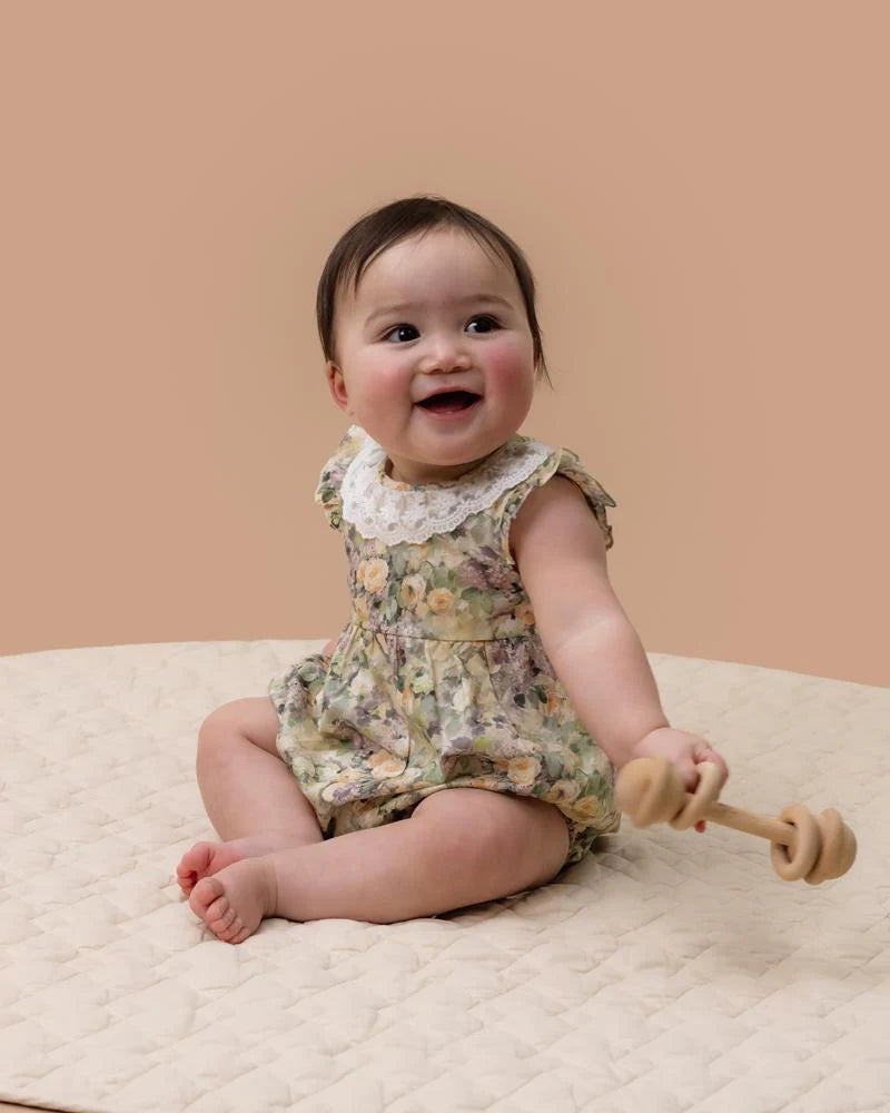Bebe Liberty lace collar bodysuit in hampstead summer print