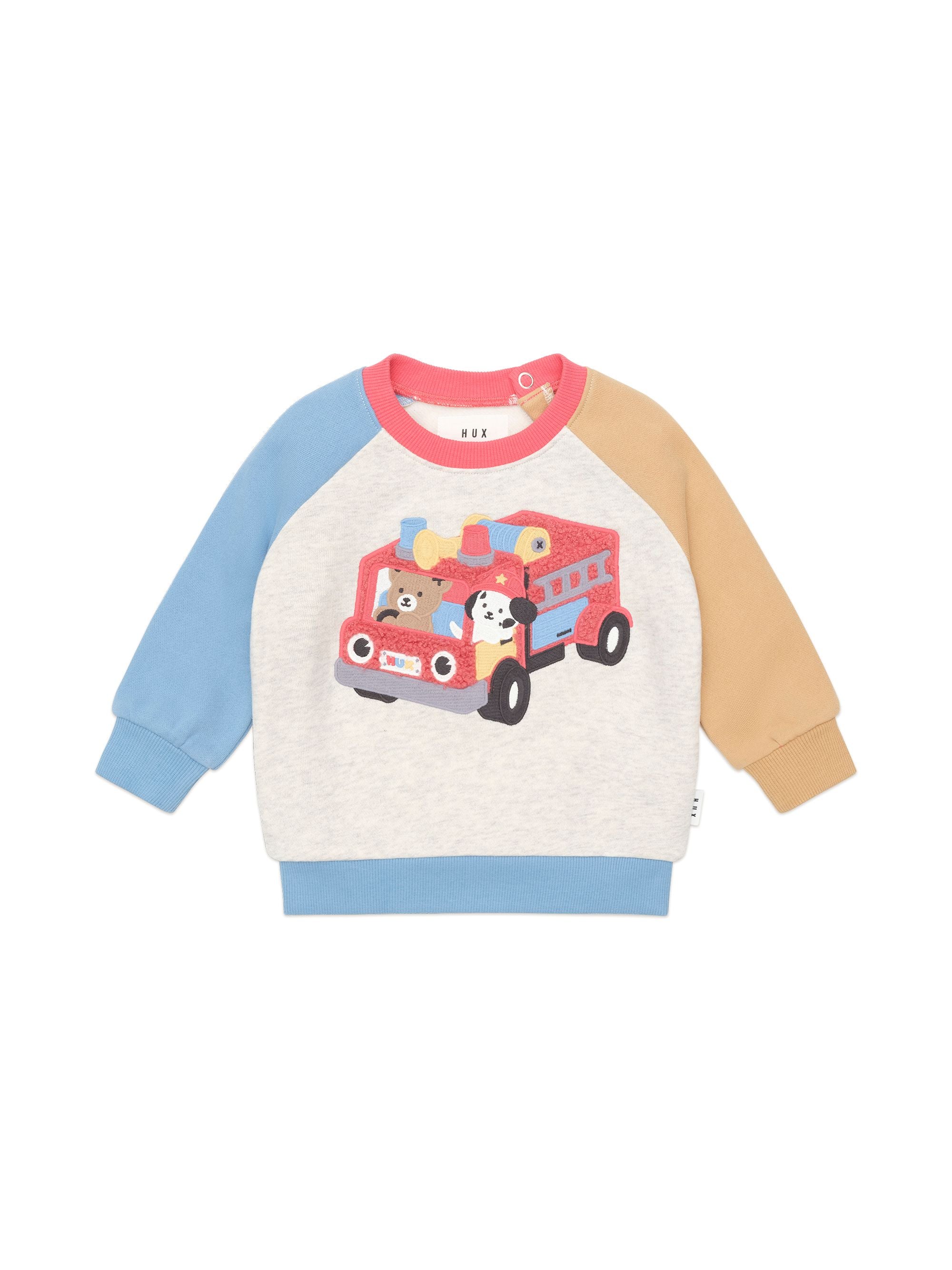 Huxbaby Fire Truck Hux Sweatshirt in Multi