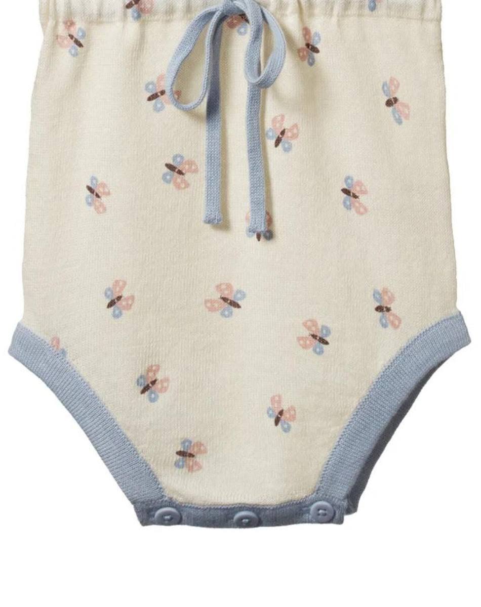 Nature Baby Lottie Suit Butterfly Garden in cream