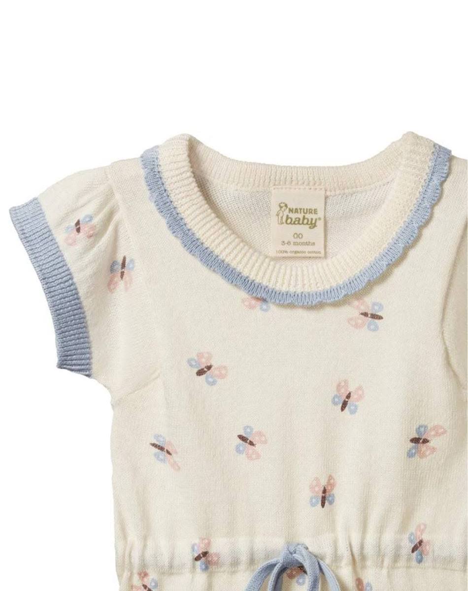 Nature Baby Lottie Suit Butterfly Garden in cream
