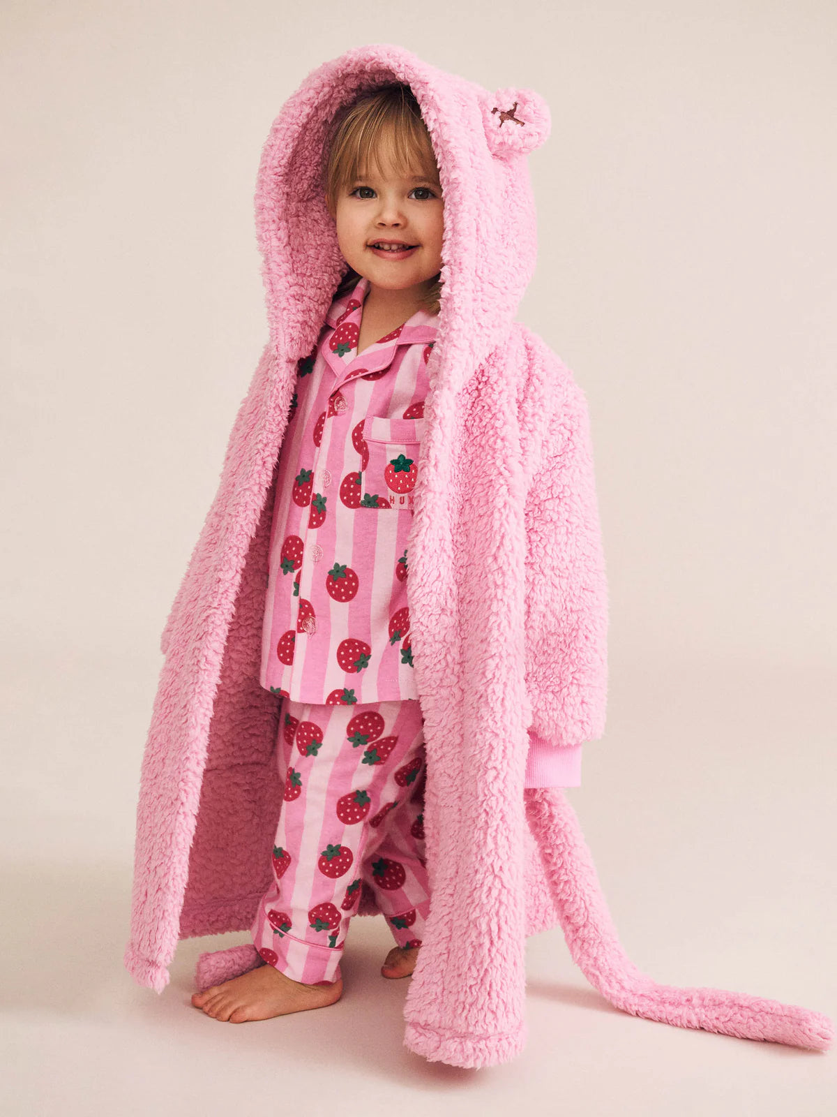 Huxbaby strawberry fields forever snuggle Robe In pink
