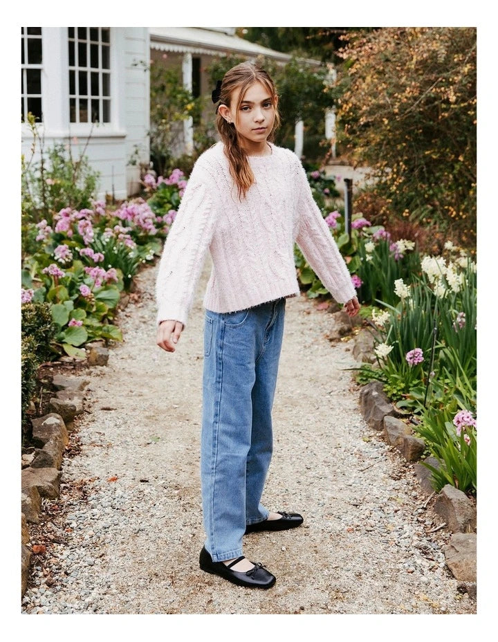 Eve Girl Charlie Knit Jumper in Pink
