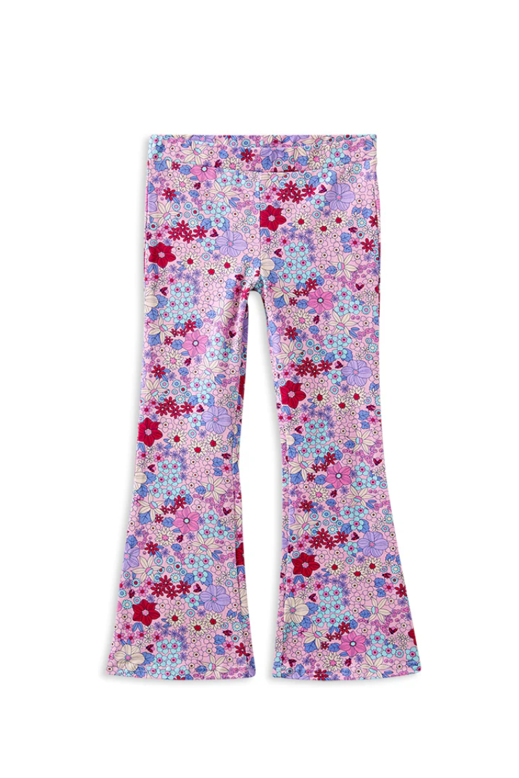 Milky Flares Legging in Lilac Bloom