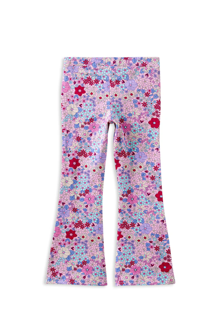 Milky Flares Legging in Lilac Bloom