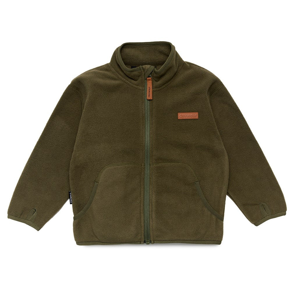 Crywolf Lightweight Fleece Jumper in Olive