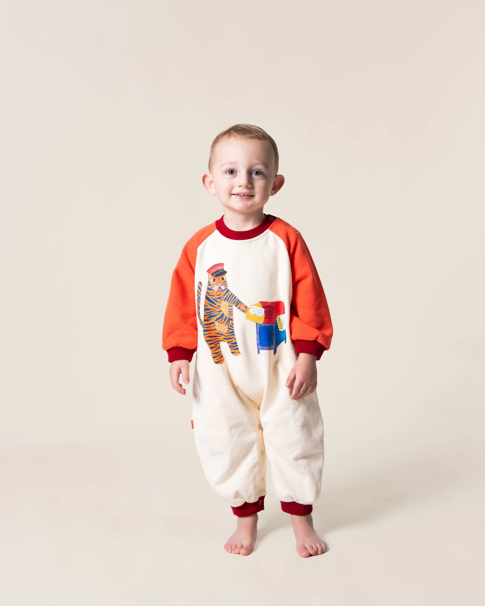 Das Ist Maurice Long Sleeve Romper Tiger the Postie
