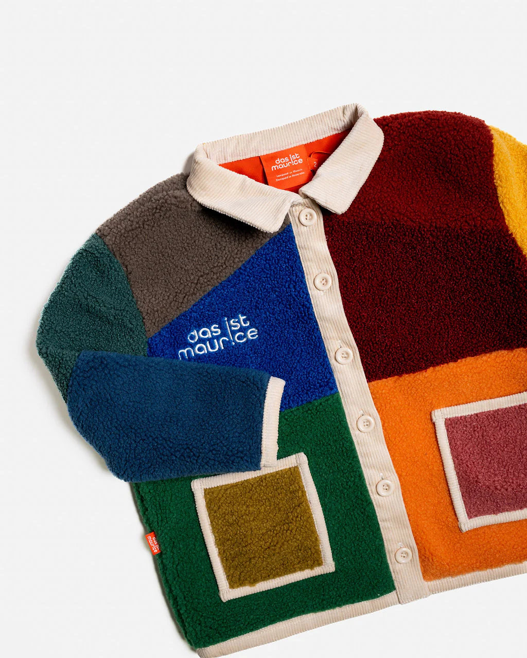 Das Ist Maurice boucle colourblock coat