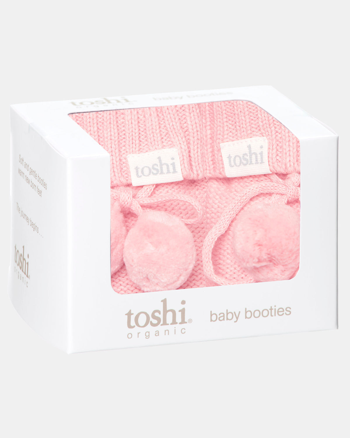 Toshi Organic Booties Marley pearl in pink