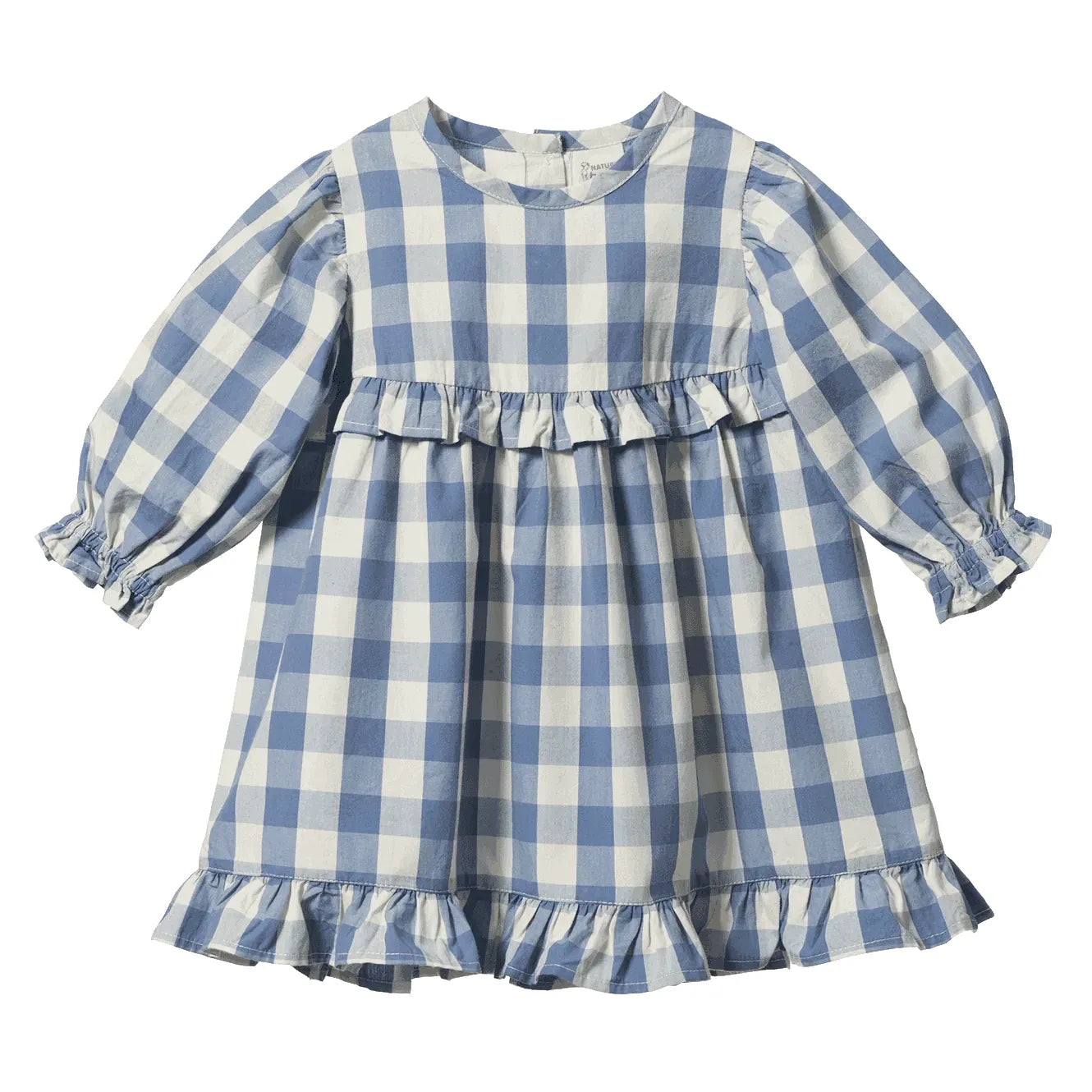 Nature Baby Nora Dress in Bluebell Check