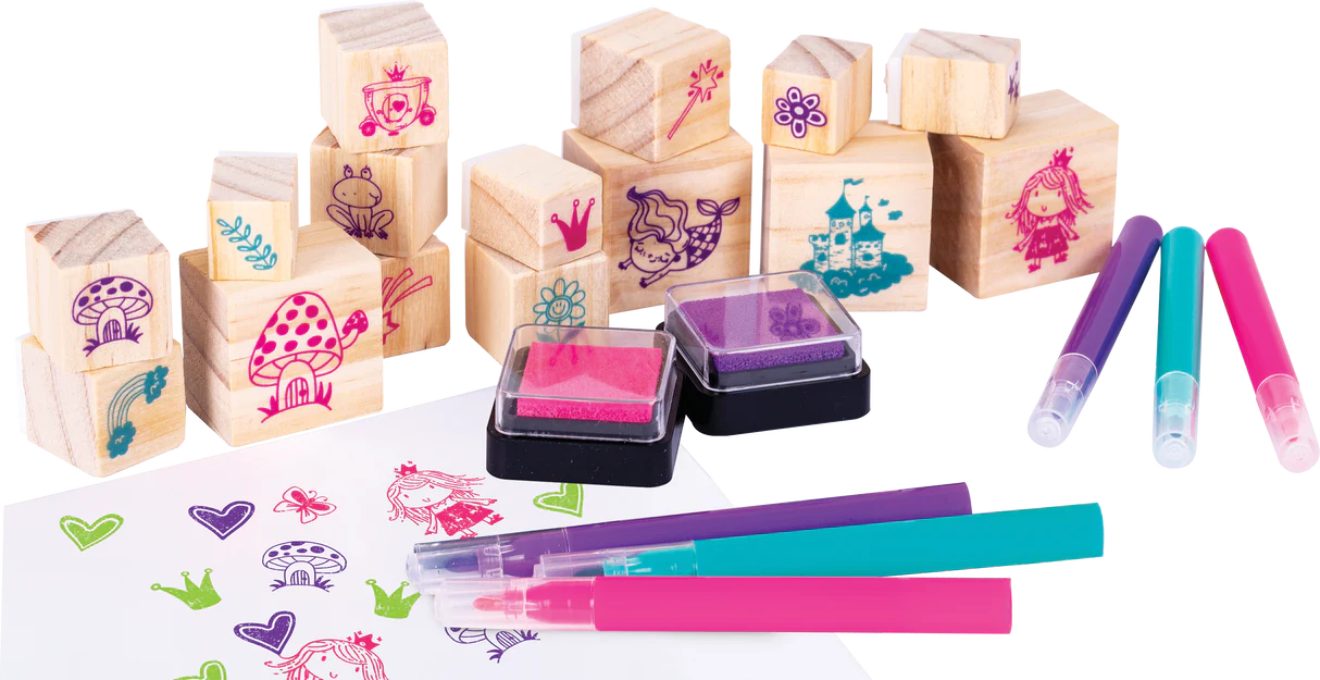 EC wooden stamp set 51pc once upon a time