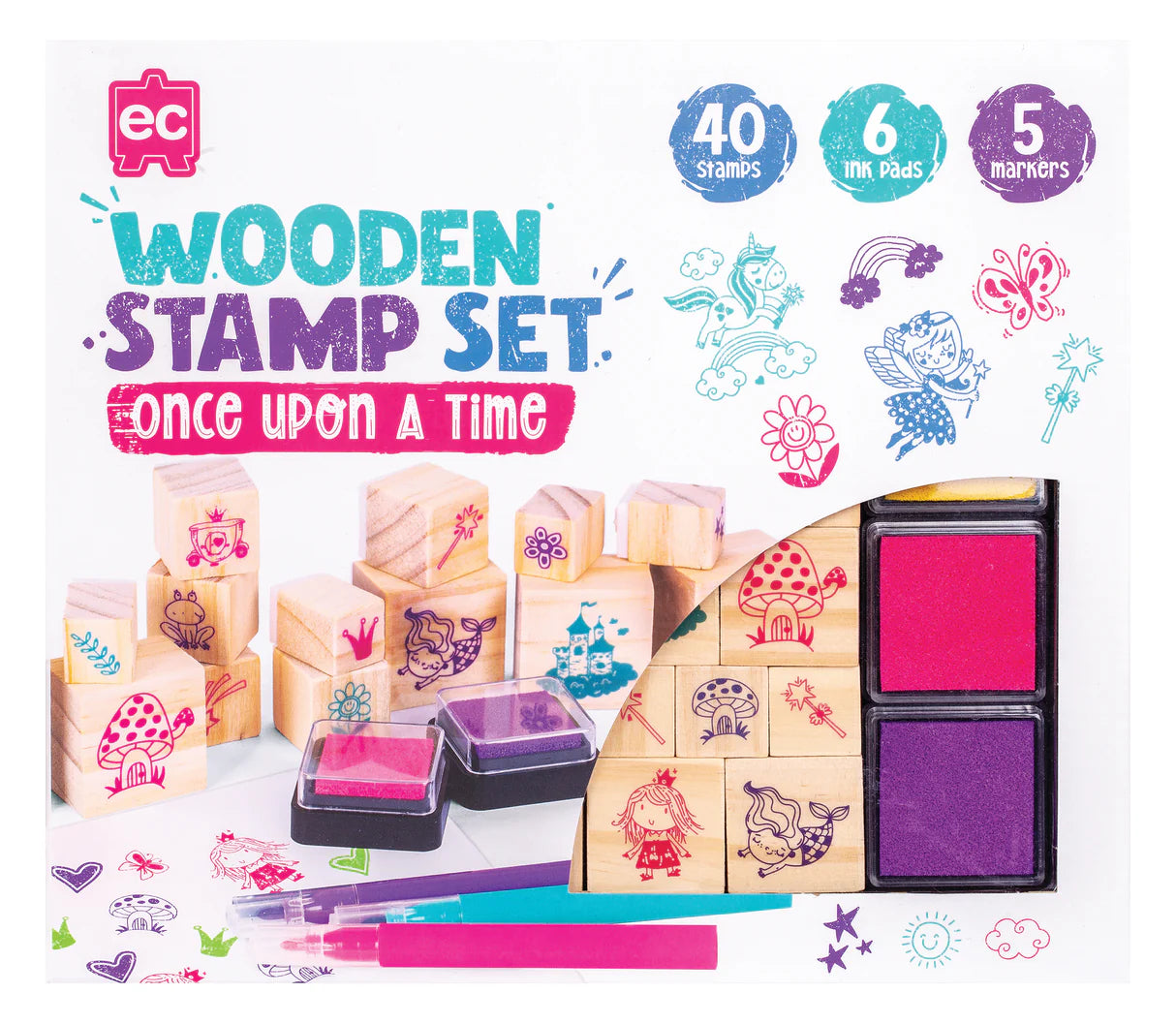 EC wooden stamp set 51pc once upon a time