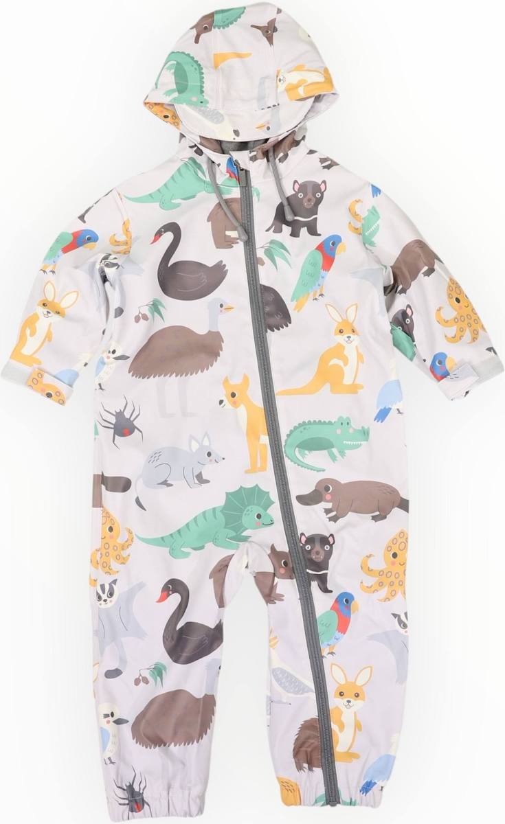 Korango Australian Animal Rain Suit in grey
