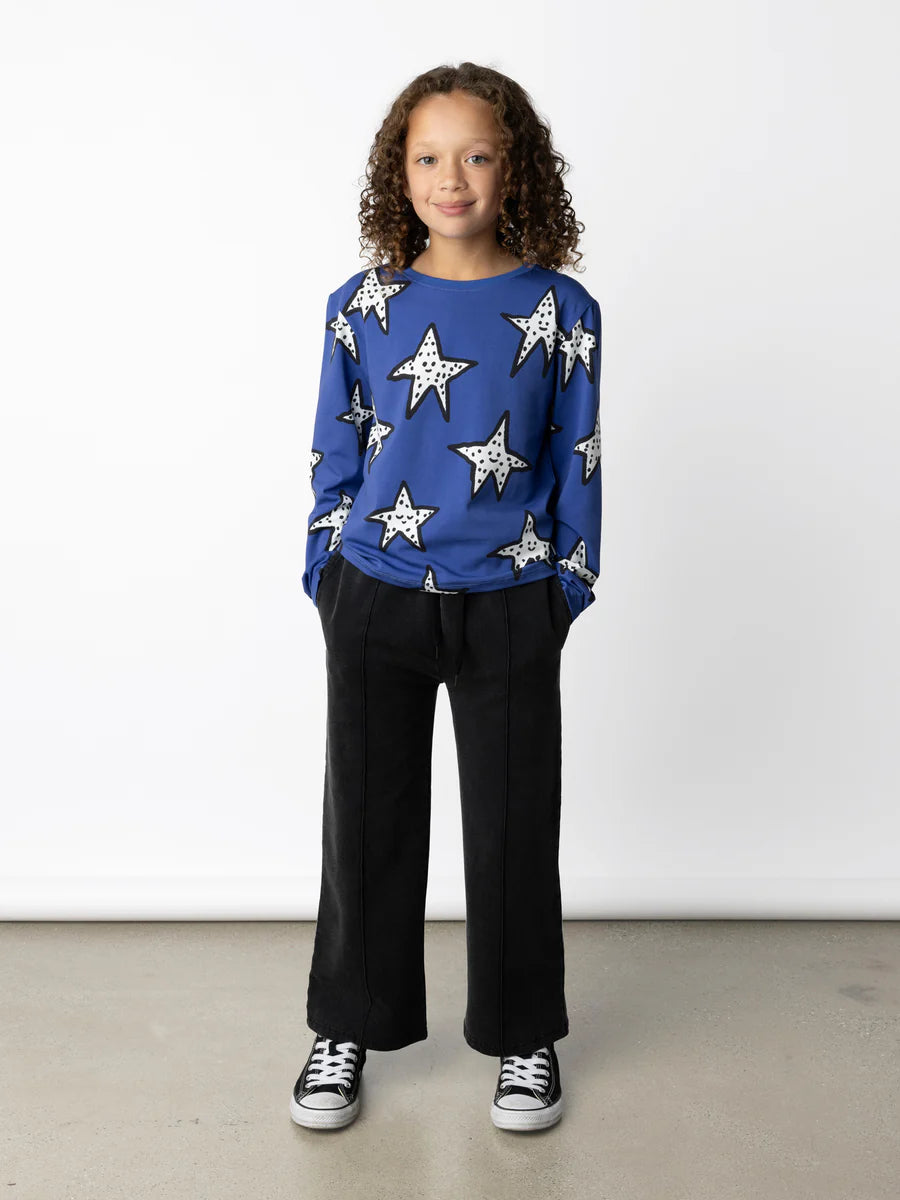 Minti blasted seam trackies in black wash