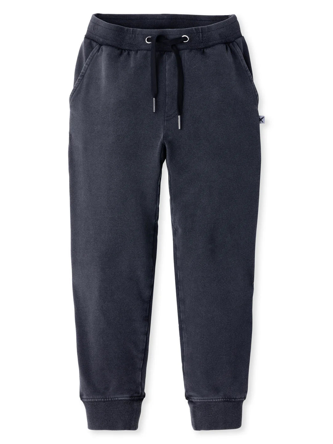 Minti blasted chill trackies in black wash