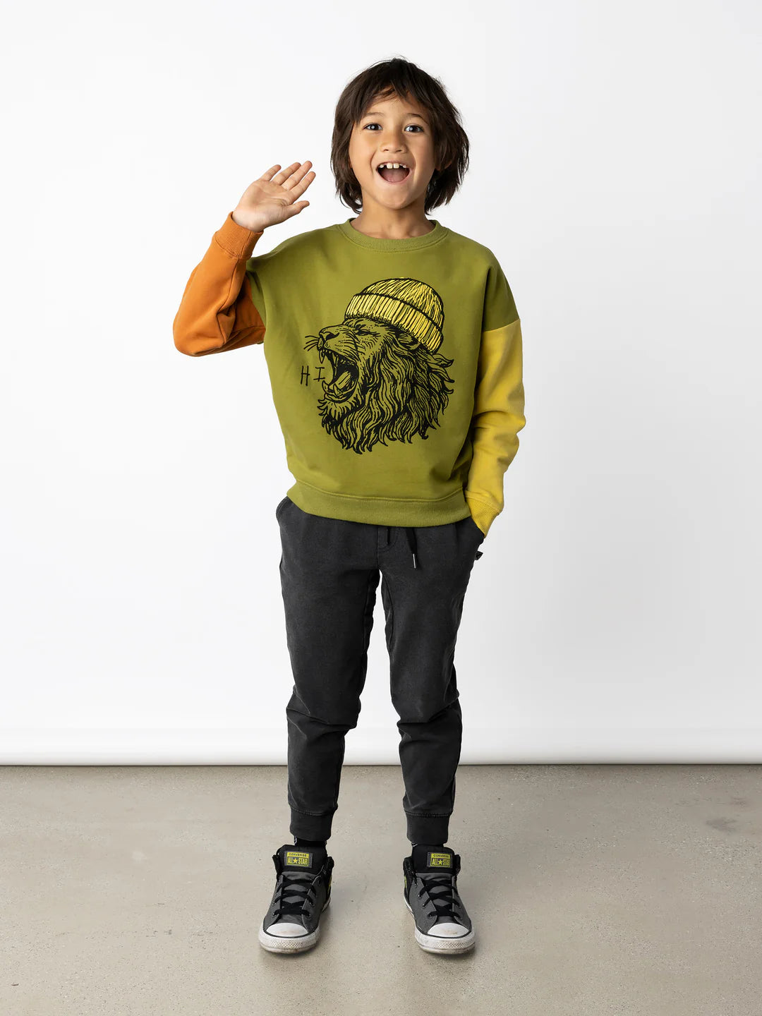 Minti blasted chill trackies in black wash