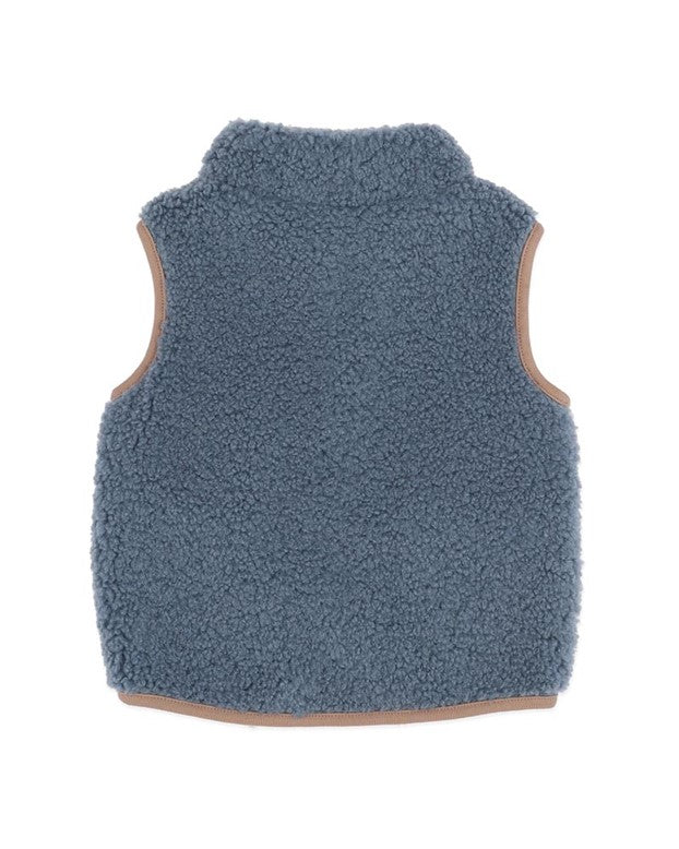BEBE BLUE SHERPA VEST 3-5 YRS
