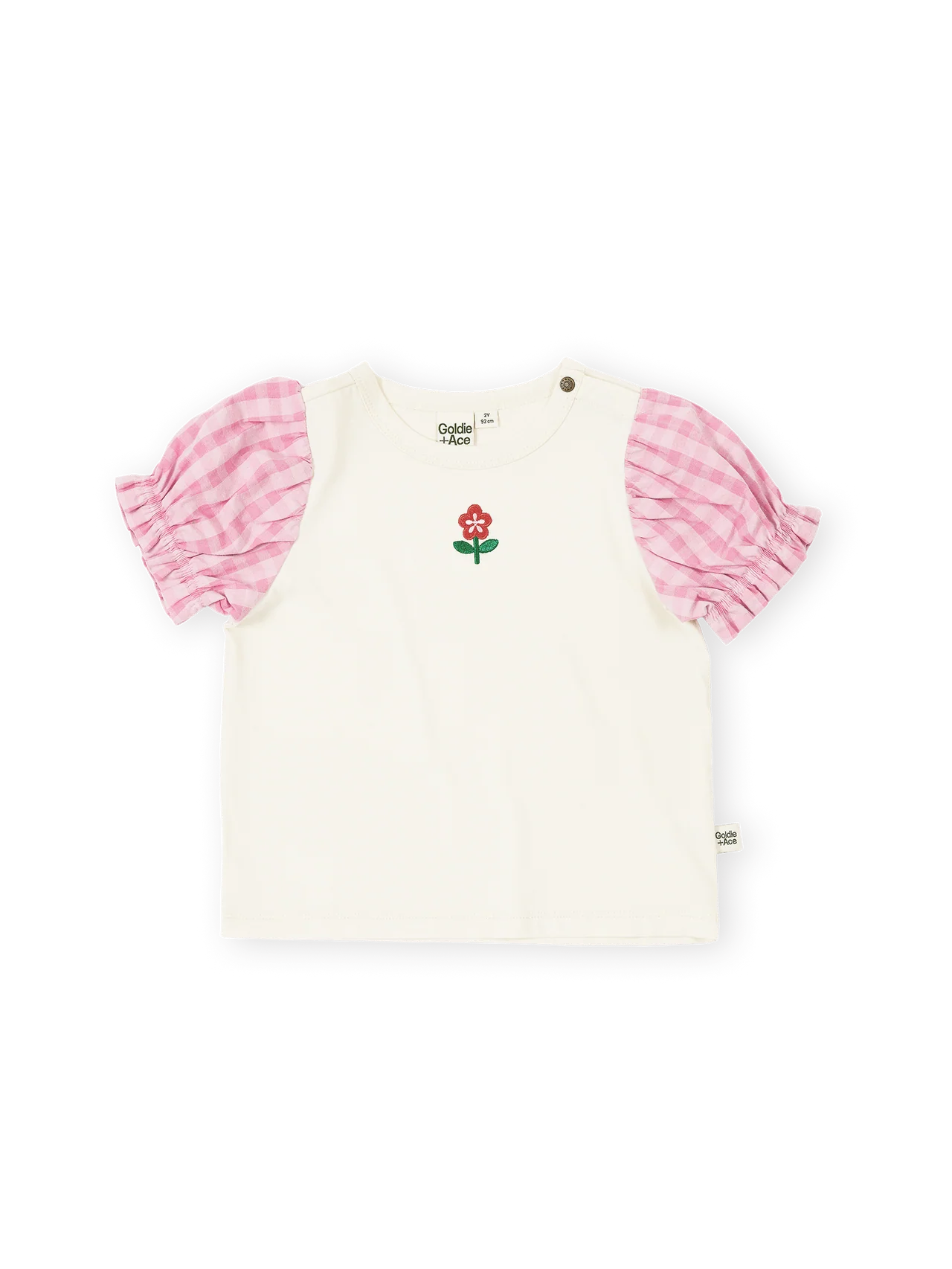 Goldie & Ace Gingham Puff Sleeve Top