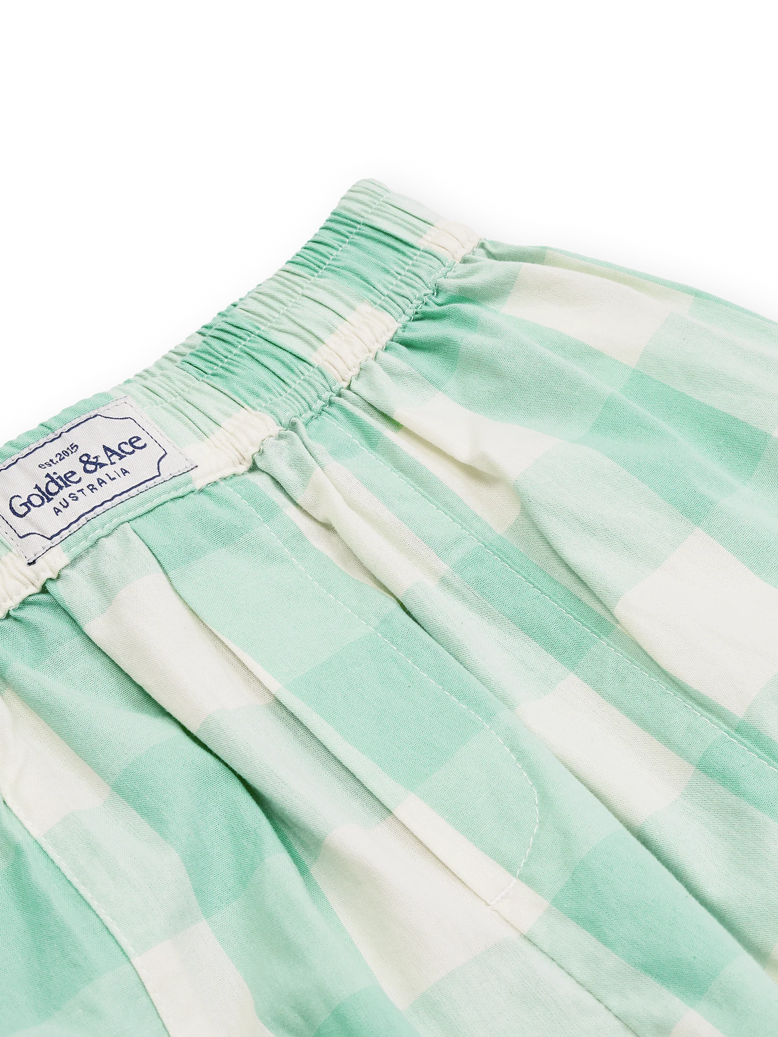 Goldie & Ace Lightweight Gingham Kit Pocket Pant in Green