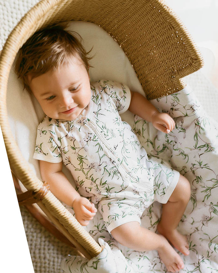 Bebe Taylor Organic SS ZIP Romper