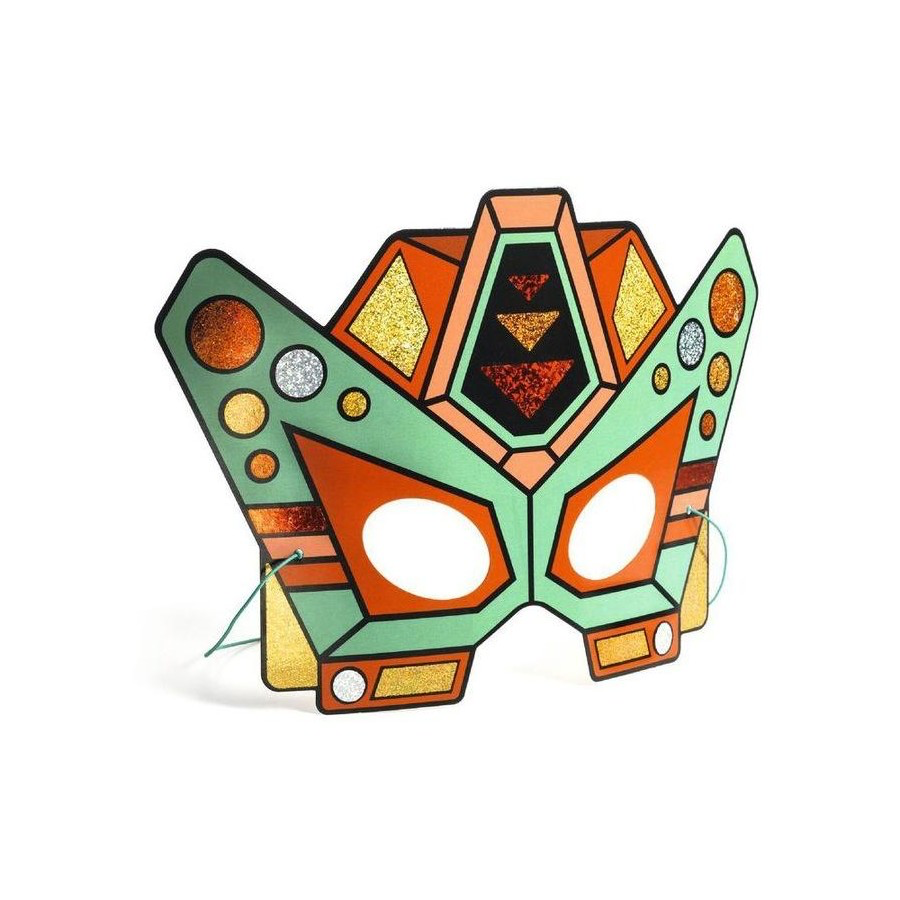 Djeco Do It Yourself Super Robots Masks (Metallic Stickers)