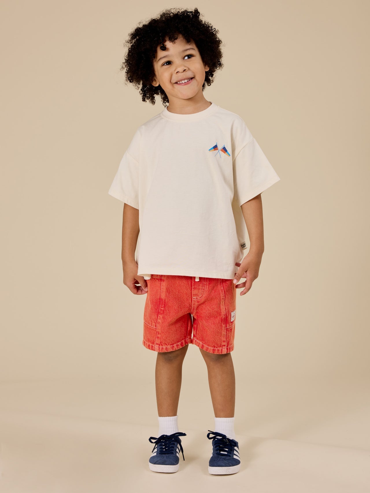 Goldie & Ace Noah denim pocket shorts apple red