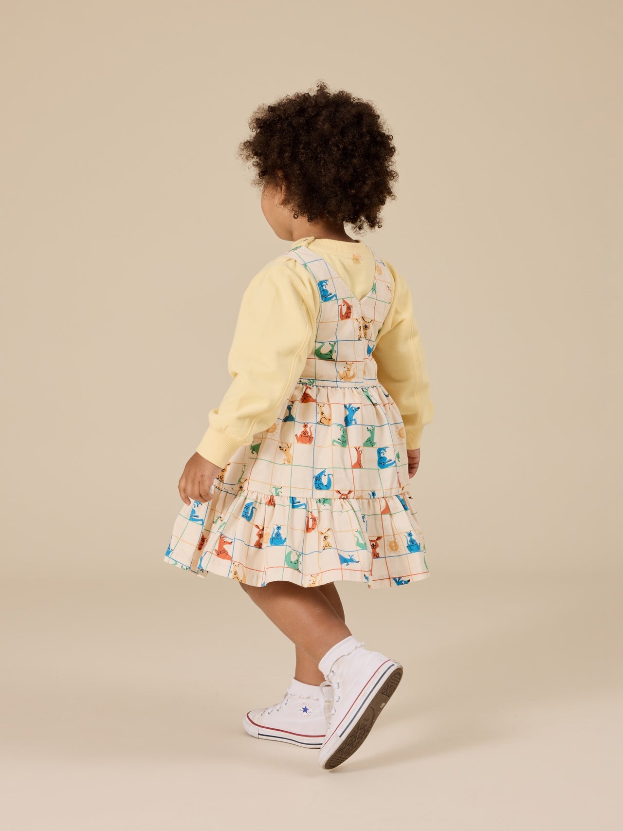Goldie & Ace hopscotch Tully tiered pinafore dress