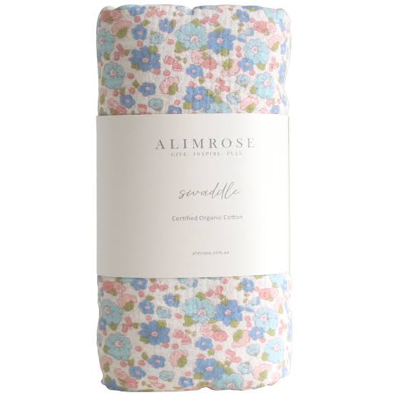 Alimrose muslin swaddle in Liberty Blue