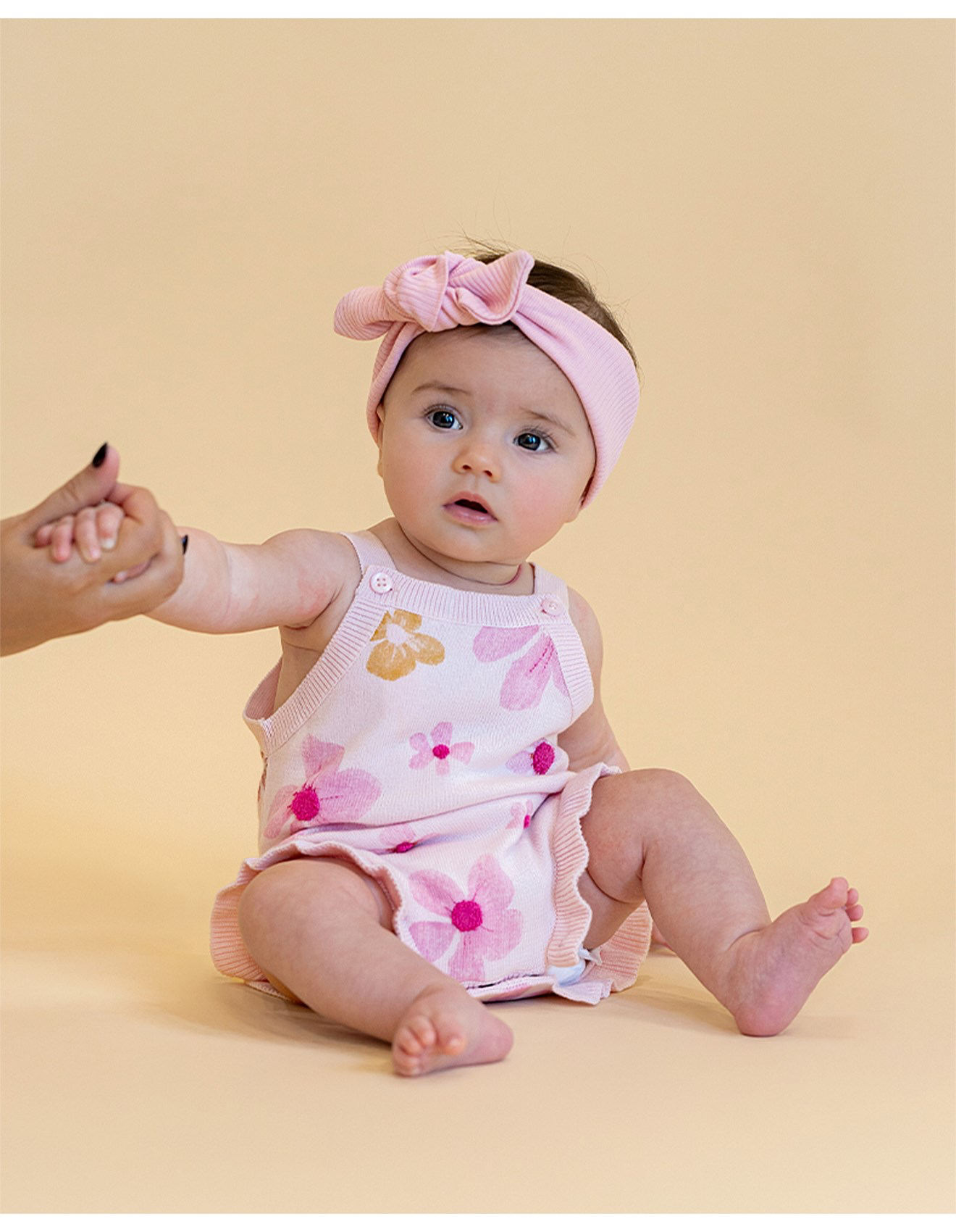 Bebe Grow Wild Knitted Flower Bodysuit