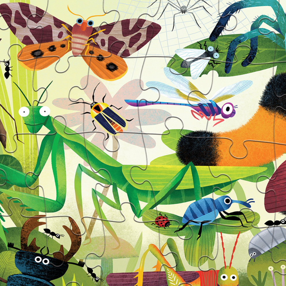 Crocodile Creek Backyard Bugs 50pc Holographic Puzzle