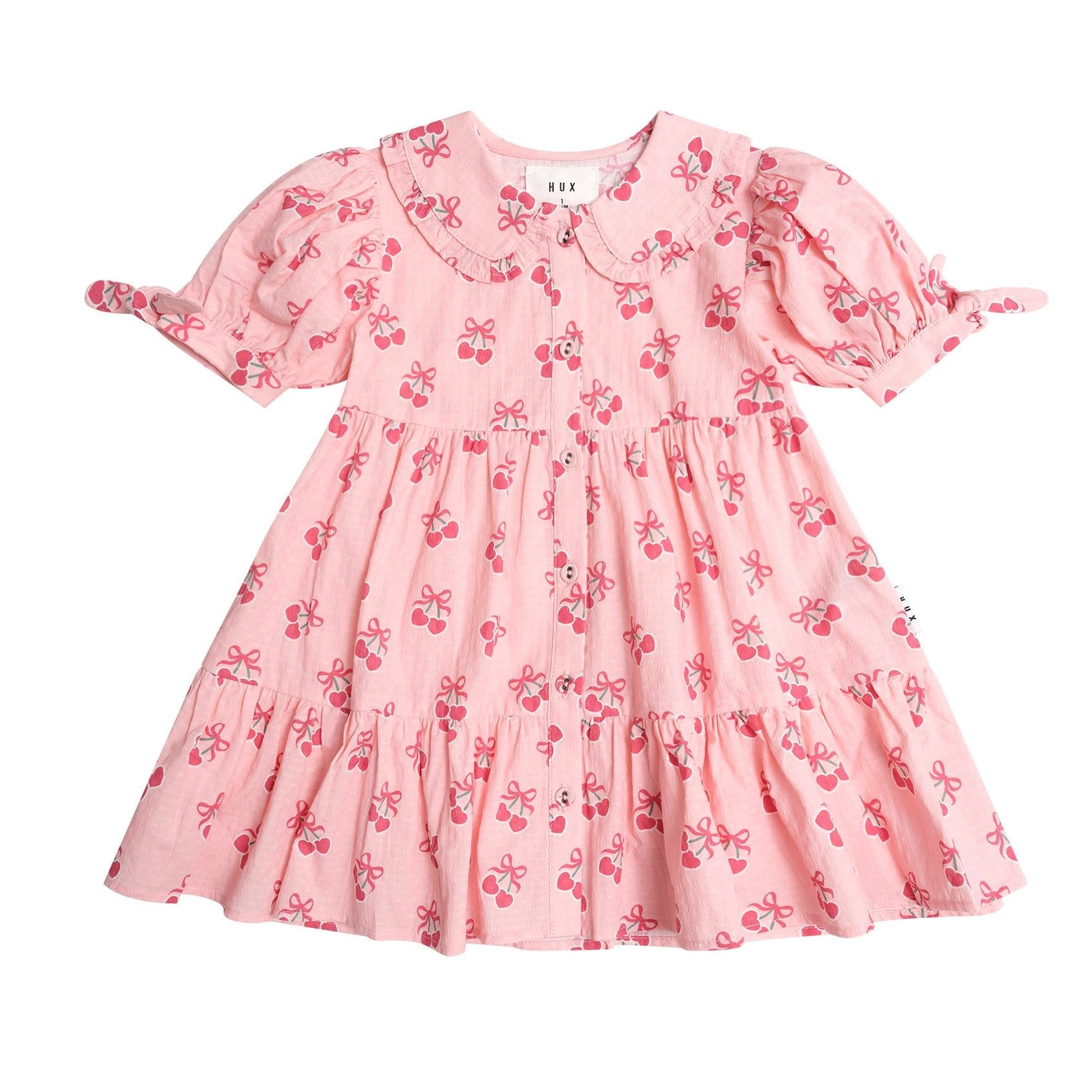 Huxbaby cherry pie tiered smock dress