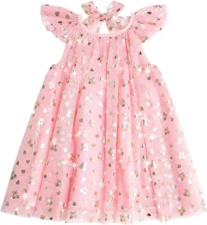 Huxbaby Golden Cherries Princess Tulle Dress