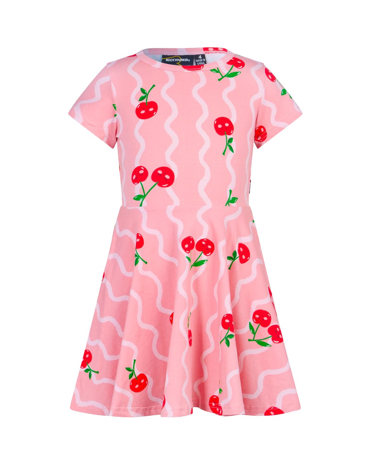 Rock Your Baby Waisted Dress in Cherry Coral