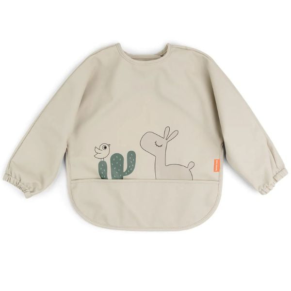 Done By Deer Sleeved Pocket Bib Lalee Sand