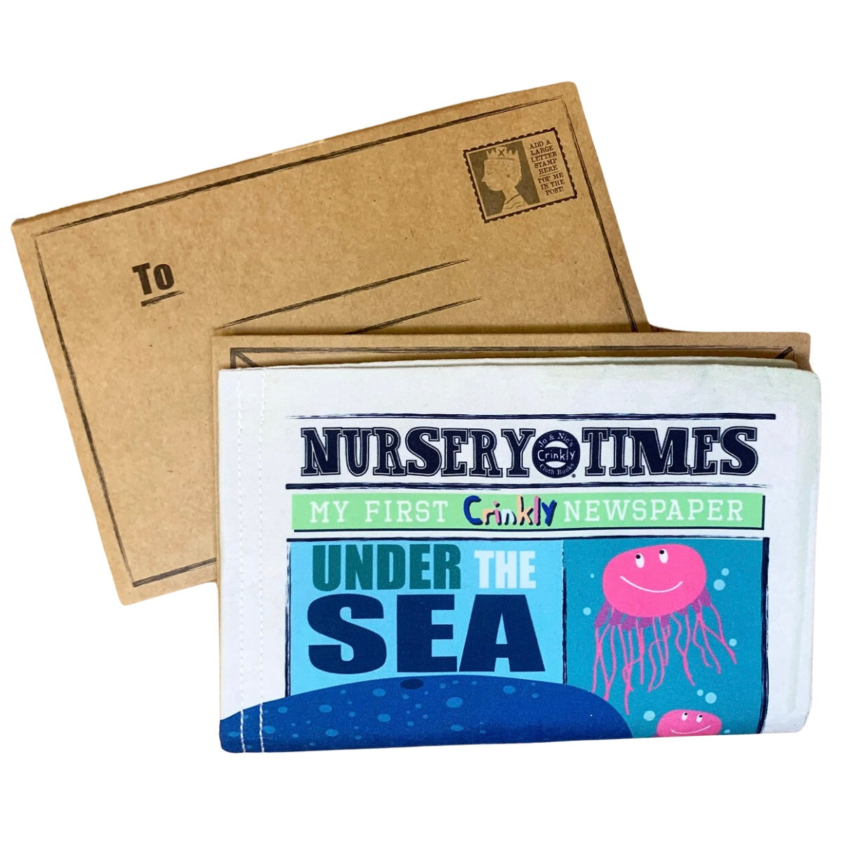 Nursery Times Crinkley Newspaper Soft Book