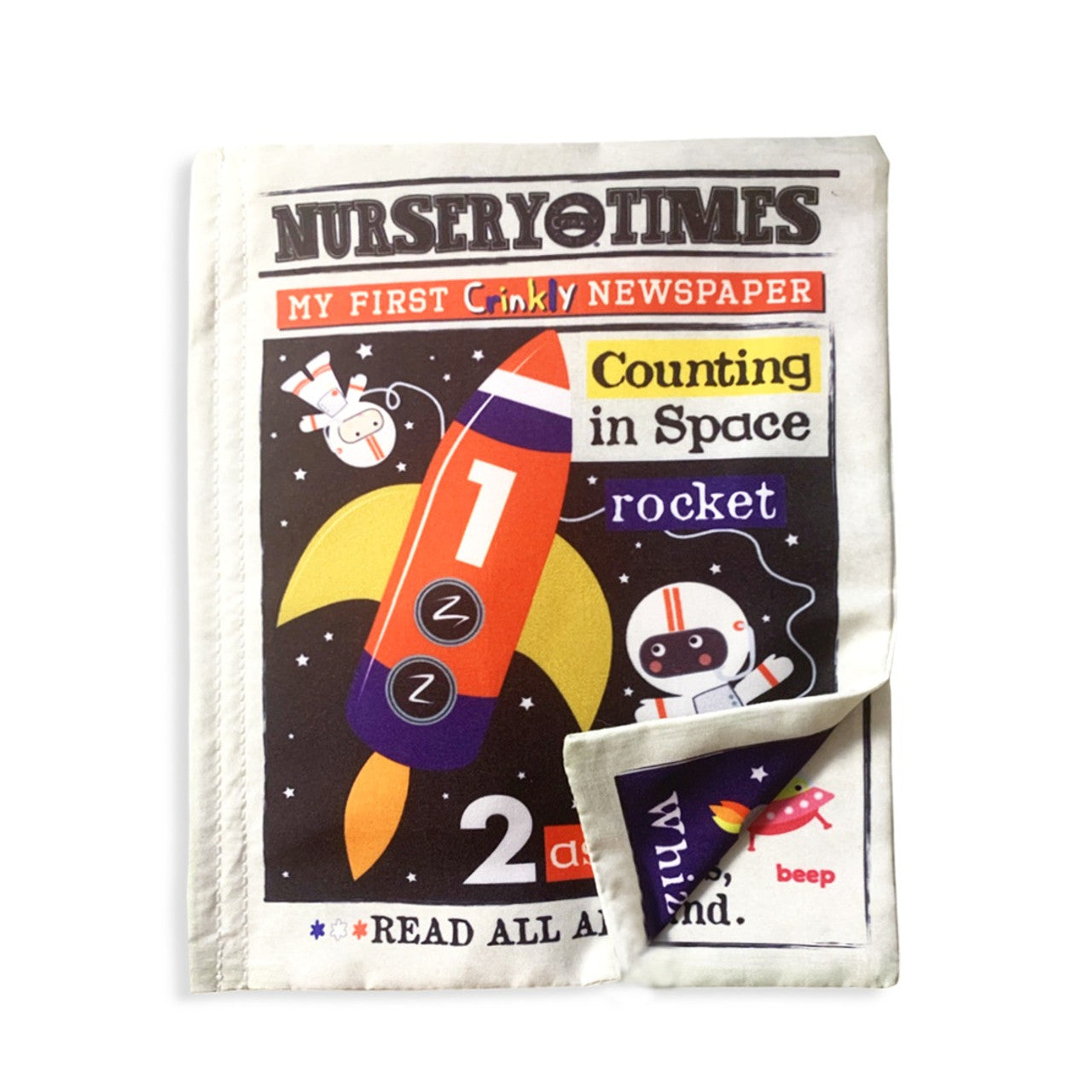Nursery Times Crinkley Newspaper Soft Book