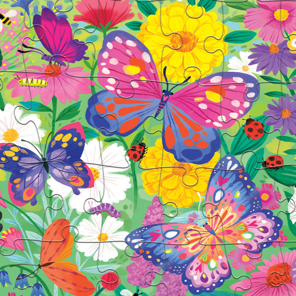 Crocodile Creek Butterfly Garden 50pc Holographic Puzzle